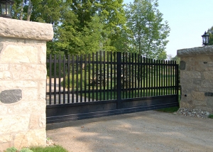 Caledon Slide Gate in Masonry Columns