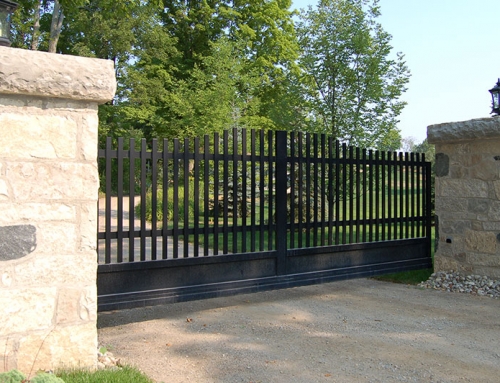 Caledon Slide Gate w/Masonry Columns