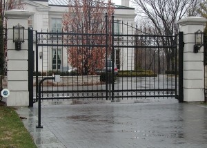 Forest Hill swing with masonry columns